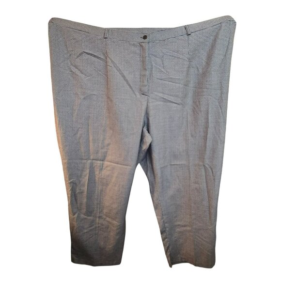 Jms Pants Just My Size Womens Plus Houndstooth Size 30 Black Cream Plaid JJ3857 - Picture 2 of 8